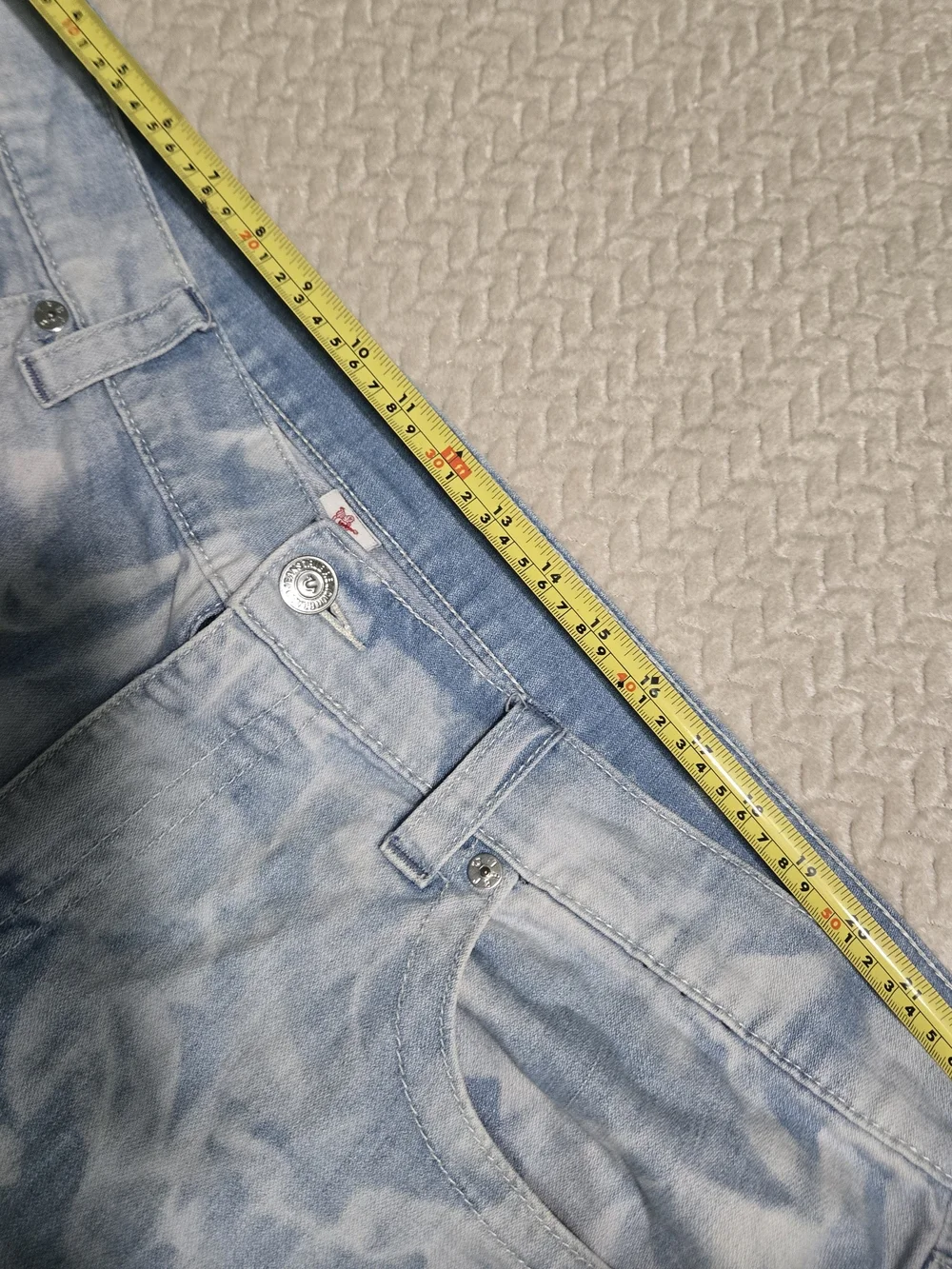 True Religion Ricky Cut Off Blue Jean Shorts Men's 44 Relaxed Straight